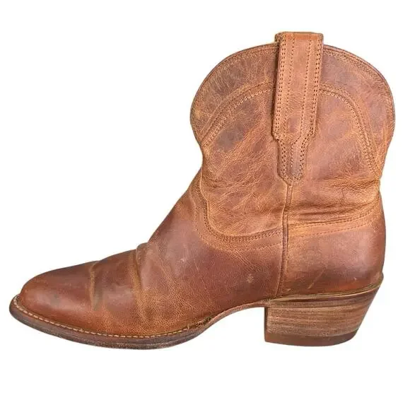 Tecovas Women’s Penny Brown Leather Western Cowgirl Boots Size US 8 - Picture 2 of 11